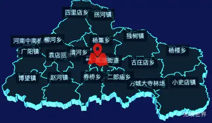 echarts南阳市方城县geoJson地图3d地图自定义图标